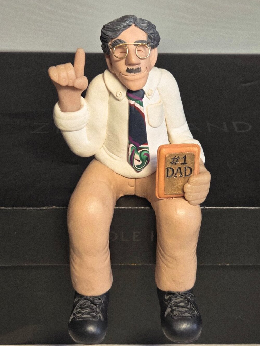 D Manning Family of Friends Shelf Sitter Clay Figurine Statue#1 Dad Father's Day